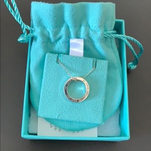 Tiffany and Co. Sterling Circle Pendant 16in